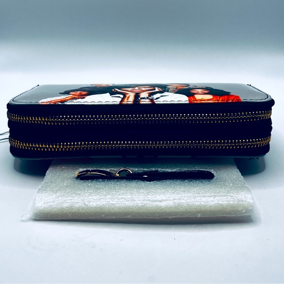 Michelle Obama and African American Legends Gray Wrap Wallet/Wristlet NWT - Picture 5 of 6